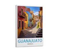 LHJOIUN Guanajuato Mexico Poster vintage de voyage 20 x 30 cm Impression sur toile pour salon, chambre à coucher, décoration d'intérieur, art moderne