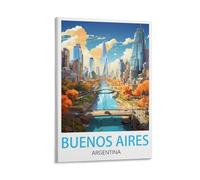 LHJOIUN Impression sur toile vintage Buenos Aires Argentine pour salon, chambre à coucher, décoration d'intérieur, 20 x 30 cm