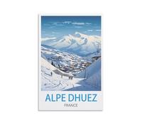 LHJOIUN Poster de voyage vintage Alpe d'Huez France 40 x 60 cm - Art moderne