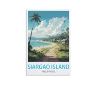 LHJOIUN Poster de voyage vintage de l'île de Siargao, Philippines, 40 x 60 cm, art moderne pour décoration d'intérieur