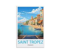 LHJOIUN Poster de voyage vintage Saint Tropez France 30 x 45 cm Art moderne