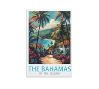 LHJOIUN Poster de voyage vintage The Bahamas of The Islands - 30 x 45 cm - Art moderne