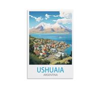 LHJOIUN Ushuaia Affiche de voyage vintage Argentine 30 x 45 cm Art moderne