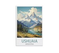 LHJOIUN Ushuaia - Impression sur toile vintage sur toile pour salon, chambre à coucher, décoration d'intérieur (Argentine) 40 x 60 cm