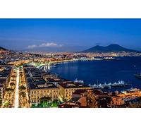 LHJOYSP Puzzle 1000 Pieces Ville mer Ciel Bateau Italie Port Naples Vésuve 75x50cm