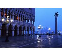 LHJOYSP Puzzle Bois Enfant Puzzle 1000 pièces Ville Venise Italie Architecture Palais des Doges Place Venise Lion Saint Marc Lion 75x50cm