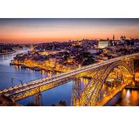 LHJOYSP Puzzle Difficile Adulte 1000 pièces Pont de la Ville sur la rivière Porto, Portugal 75x50cm