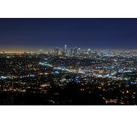 LHJOYSP Puzzle Noel 1000 Pieces Les lumières de la Ville la Nuit de la Californie au Centre-Ville de Los Angeles, Californie du Sud, USA 75x50cm