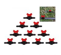 LHKJ 10 Pcs Robinet Plastique Jardin, Conduite d'eau Rapide Connecteur de Valve PE Tube Boule Vannes, Valve Switch Arrosage de Jardin 16mm x 16mm