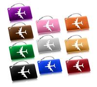 LHKJ 10 Pièce Etiquette Bagage Avion, Bagages Étiquettes en Alliage D'aluminium Avion Modèle Voyage Bagages, Bagages Sac à Main Tag