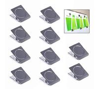 LHKJ 10 Pièces Pince Aimantée, Clips Pince en Aimant Métal Pinces Aimant Frigo Clips Magnétiques Pince Aimant Pinces à Dessin pour Tableau Blanc, Réfrigérateur, Bureau