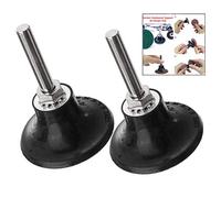 LHKJ 2Pcs Support de Disque Pad 50mm (2"), Support de Disque Pad avec 6.35mm Tige Outil Rond Rotatif, Porte-Disque Polissage à Tige