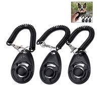 LHKJ 3 pcs Clicker de Chien,Clicker Professionnel avec Dragonne élastique,Clicker Training Dressage pour Chiens Chats Chevaux