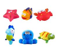 LHKJ 6Pcs Jouets de Bain, Jouets Flottants de Bain Mignon Animaux Marins Bain pour Bébé