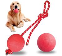 LHKJ Jouet Chien Balle Corde, 3 Pièces Jouets à Mâcher pour Chats, Jouets pour Chien avec Corde de Balle en Caoutchouc