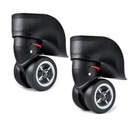 LHKJ Lot de 2 essieux de Rechange pour valises Noir 49 mm + kit de réparation de vis