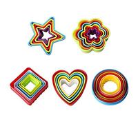 LHKJ Lot de 25 Emporte-pièces Biscuits, Moule de Forme de Multicolor de Biscuits, Décoration de Gâteau Fondant Cookie Pâtisserie