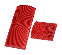 LHKJ M-forme Motif de Grain de Bois Outil de Peinture en Caoutchouc,Murale Veinure Grain de Bois Decor Art (2 pcs )