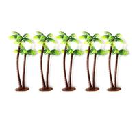 LHKJ Pack de 5 Cocotier Palmier Miniature Plante Paysage Modèle Palm Arbres, Bricolage Poupée Maison Résine Décoration