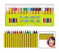 LHKJ Palette de Maquillage Enfants, Peinture pour Visage et Corps 16 Couleurs Crayons Peinture Corporelle pour Cosplay, Carnaval, Anniversaire, Halloween