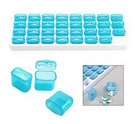 LHKJ Pilulier Mensuel, 31 Capsules de Médicaments Pop Out pour Les vitamines, Huiles de Poisson, Médicament