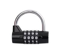 LHKQHRDL Cadenas à combinaison à 5 chiffres avec mot de passe, cadenas de voyage en alliage de zinc, cadenas à code robuste, sécurité et sécurité(4 Code Black)