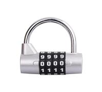 LHKQHRDL Cadenas à combinaison à 5 chiffres avec mot de passe, cadenas de voyage en alliage de zinc, cadenas à code robuste, sécurité et sécurité(4 Code Silver)