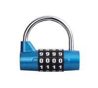 LHKQHRDL Cadenas à combinaison à 5 chiffres avec mot de passe, cadenas de voyage en alliage de zinc, cadenas à code robuste, sécurité et sécurité(4 Code Blue)
