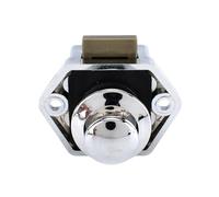 LHKQHRDL Verrou à bouton-poussoir for camping-car, diamètre 20 mm, for caravane, bateau, camping-car, armoire, tiroir, quincaillerie for meubles, 1 pièce(Chrome)