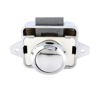 LHKQHRDL Verrou à bouton-poussoir for camping-car, diamètre 26 mm, for caravane, bateau, camping-car, armoire, tiroir, quincaillerie for meubles, 1 pièce(Chrome)