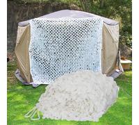 LHKveritas Filet Camouflage Blanc 3x5m(9.8x16.4ft),pour la Chasse, Le Soleil, l'armée Militaire, décoration de fête, Couverture de Voiture, Dimensions : 2x3m, 3x3m, 3 x 4m, 4x5m, 4x6m