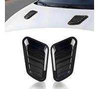 LHLUCKY Garniture d'aile d'aération de Capot pour Ford Ranger Wildtrak 2023 2024, ABS Cadre de Sortie d'air de Capot, Tuning Voiture Exterieur Voiture Décoration,2PCS Noir