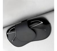 LHLUCKY Porte-Lunettes pour Pare-Soleil pour Benz GLE Coupe 2015-2018, Cuir Clip de Support de Lunettes de Visière de Voiture Auto Accessoires, Noir