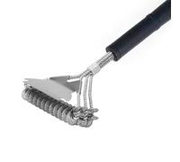 LHLXZQ Brosse de Nettoyage de Barbecue, Brosses pour Gril en métal avec Poils à Deux et Grattoir, Poignée Extra Longue & Nettoyage à 360°, Accessoires de BBQ pour Tous Les Grils Extérieur