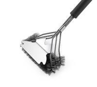 LHLXZQ Brosse de Nettoyage de Barbecue, Brosses pour Gril en métal avec Poils à Trois et Grattoir, Poignée Extra Longue & Nettoyage à 360°, Accessoires de BBQ pour Tous Les Grils Extérieur#2