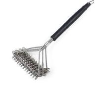 LHLXZQ Brosse de Nettoyage de Barbecue, Brosses pour Gril en métal avec Poils à Trois, Poignée Extra Longue & Nettoyage à 360°, Accessoires de BBQ pour Tous Les Grils Extérieur
