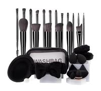 LHLXZQ Ensemble de Pinceaux de Maquillage, avec éponge de Maquillage, Pompon à Poudre et Tapis de Nettoyage, pour fond De Teint Blush Anti-cernes Ombres à Paupières Poudre et Contouring#1