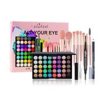 LHLXZQ Kit de Maquillage pour Yeux, Set de Cosmétique Complet avec Palette de Fards à Paupières Mascara Eyeliner Crayon à Sourcils et pinceau de maquillage, 02B