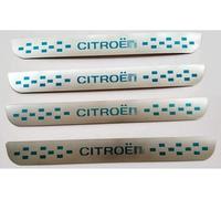 LHLYNYT 4 Pièces Protections Seuil Porte Voiture Acier Inoxydable pour Citroen C4 Grand Picasso 2015, Bienvenue Pédale Anti Rayures Antidérapant Style Accessoires