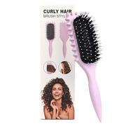LHLZNB Brosse à boucles, brosse de définition des boucles pour cheveux bouclés, brosse à cheveux en poils de sanglier pour femmes et filles, brosse de coiffage pour démêler, façonner et définir les