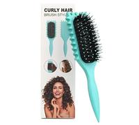 LHLZNB Brosse à boucles, brosse de définition des boucles pour cheveux bouclés, brosse à cheveux en poils de sanglier pour femmes et filles, brosse de coiffage pour démêler, façonner et définir les