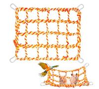 LHLZNB Filet à corde d'escalade pour rat équipé de 4 crochets, filet coloré pour oiseaux, hamac à suspendre pour animaux de compagnie, jouet en corde pour petits animaux, accessoires de décoration