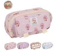LHLZNB Grande trousse à crayons transparente pour filles, jolie trousse à crayons pour l'école, design esthétique, parfaite pour les examens, trousse Legami., rose, Charmant