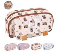 LHLZNB Grande trousse à crayons transparente pour filles, jolie trousse à crayons pour l'école, design esthétique, parfaite pour les examens, trousse Legami., kaki, Charmant