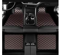 LHMM 4 PièCes Tapis De Sol De Voiture en Cuir, pour Alfa Romeo Matta Mito Stelvio Giulia ImperméAble AntidéRapant Tapis, Protection Contre Les IntempéRies, D BlackRed