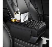 LHMM Accoudoir Central Voiture pour Ford Puma St Line/St Line X, Coussin Console Centrale Multifonction avec Porte-gobelet et Organisateur Mouchoirs,Black