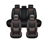 LHMM Cuir Ensembles de Housses de siège de Voiture, pour Ford Mondeo MK5 2015-2022 Imperméable Sièges, Antidérapantes Complet de Protections de Sièges,Luxury Version-Coffee Style