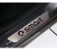 LHMM Seuils de Porte de Voiture 4 pièces, Bande de seuil, pédale Anti-Usure, Autocollant de Protection, Bande Anti-Rayures, pour Smart Forfour 2015-2020