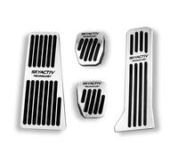 LHMM Voiture en Acier Inoxydable Pédales, pour Mazda 3 6 CX-5 CX5 CX-3 2017 2018 2019 CX-7 CX-9 Axela ATENZA at Anti-Slip Robuste et Durable Pratique et Beau pièces Automobiles,LHD MT 4pcs