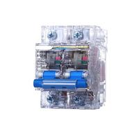 LHNBGTUIW Disjoncteur DC 80A100A125A, Protecteur Transparent 125V 2P adapté au système Solaire de Batterie véhicule électrique 1 pièces(100A)